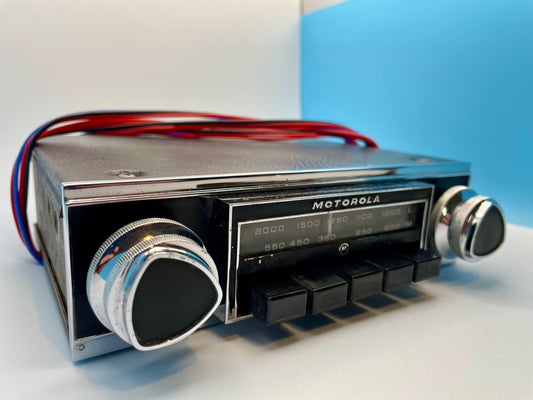 Bluetooth Upgraded Motorola 114 Classic Car Radio + LED  +/- Earth